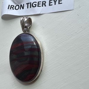 Iron tiger eye pendent